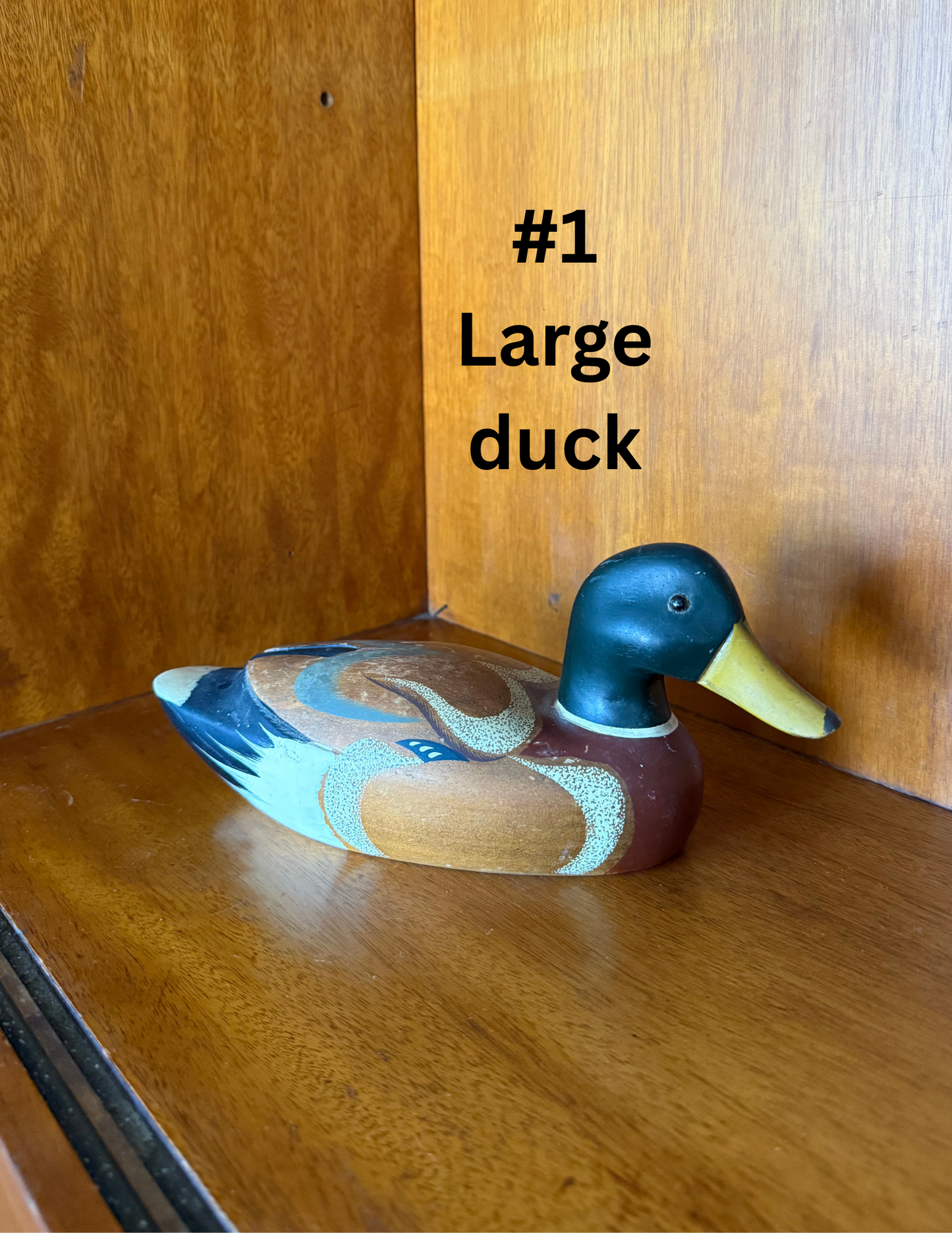Large Vintage Wooden Duck