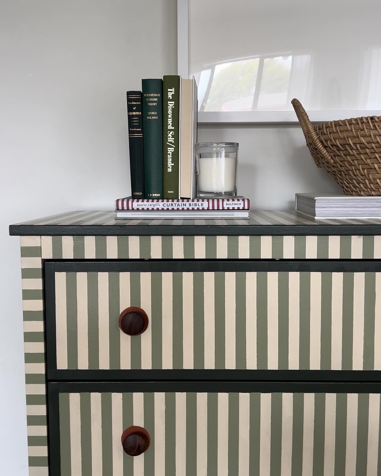 Green Striped Dresser