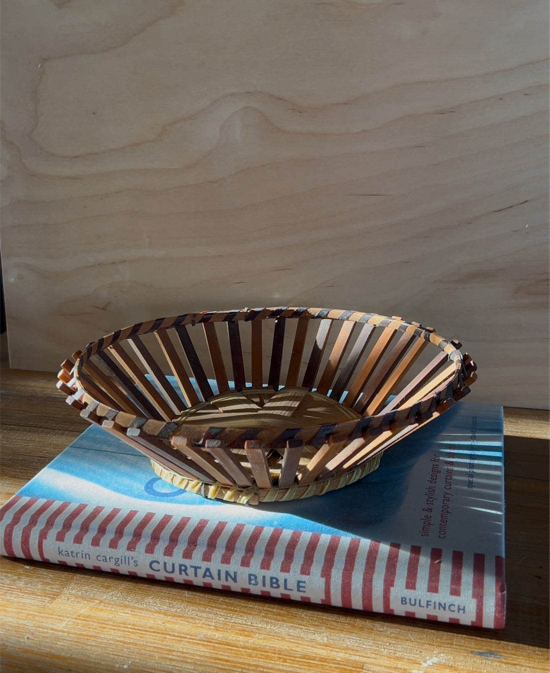 Wood Slat Basket