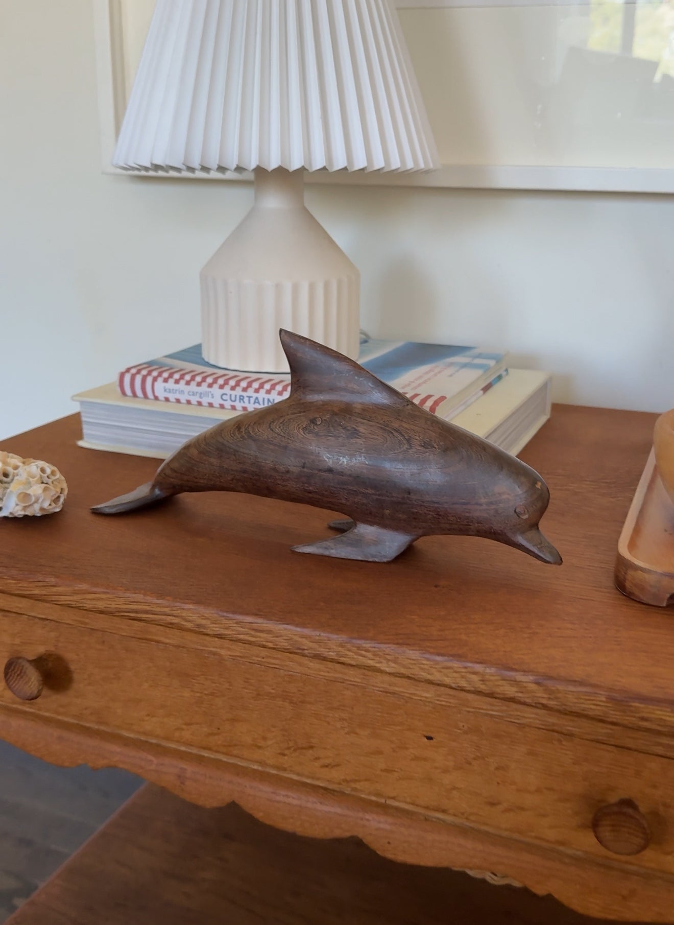 Vintage Wooden Carved Dolphin