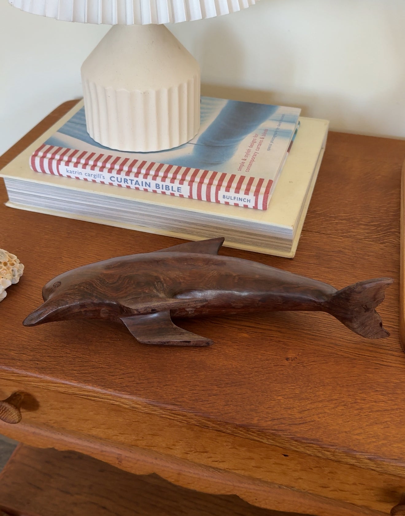 Vintage Wooden Carved Dolphin