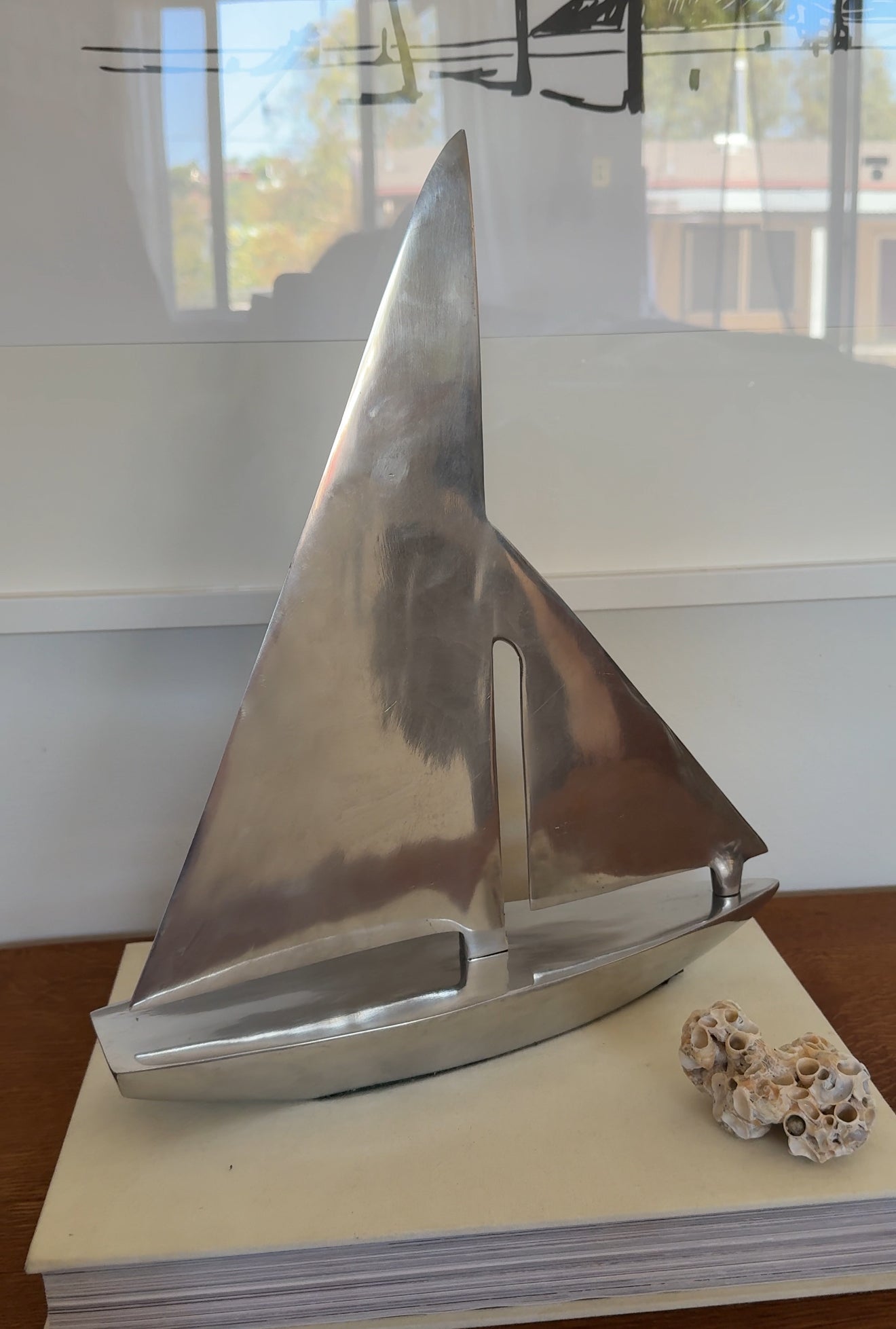 Chrome Sail Boat