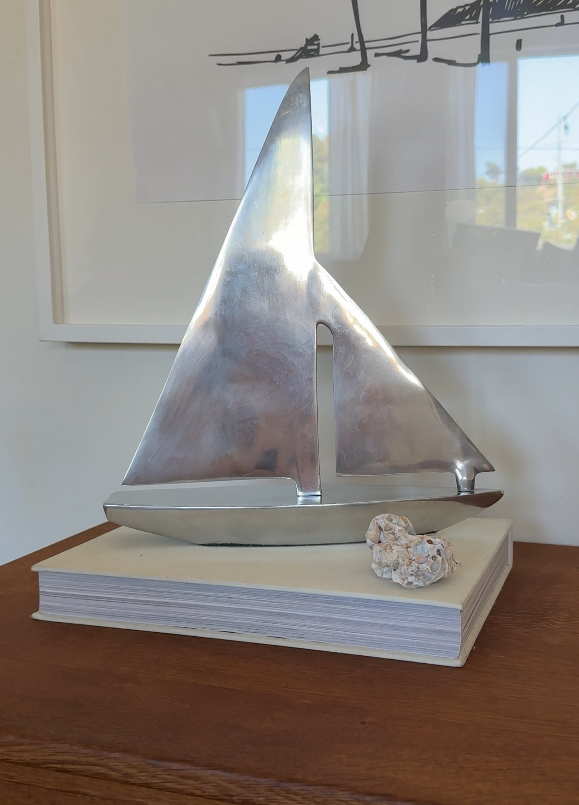 Chrome Sail Boat
