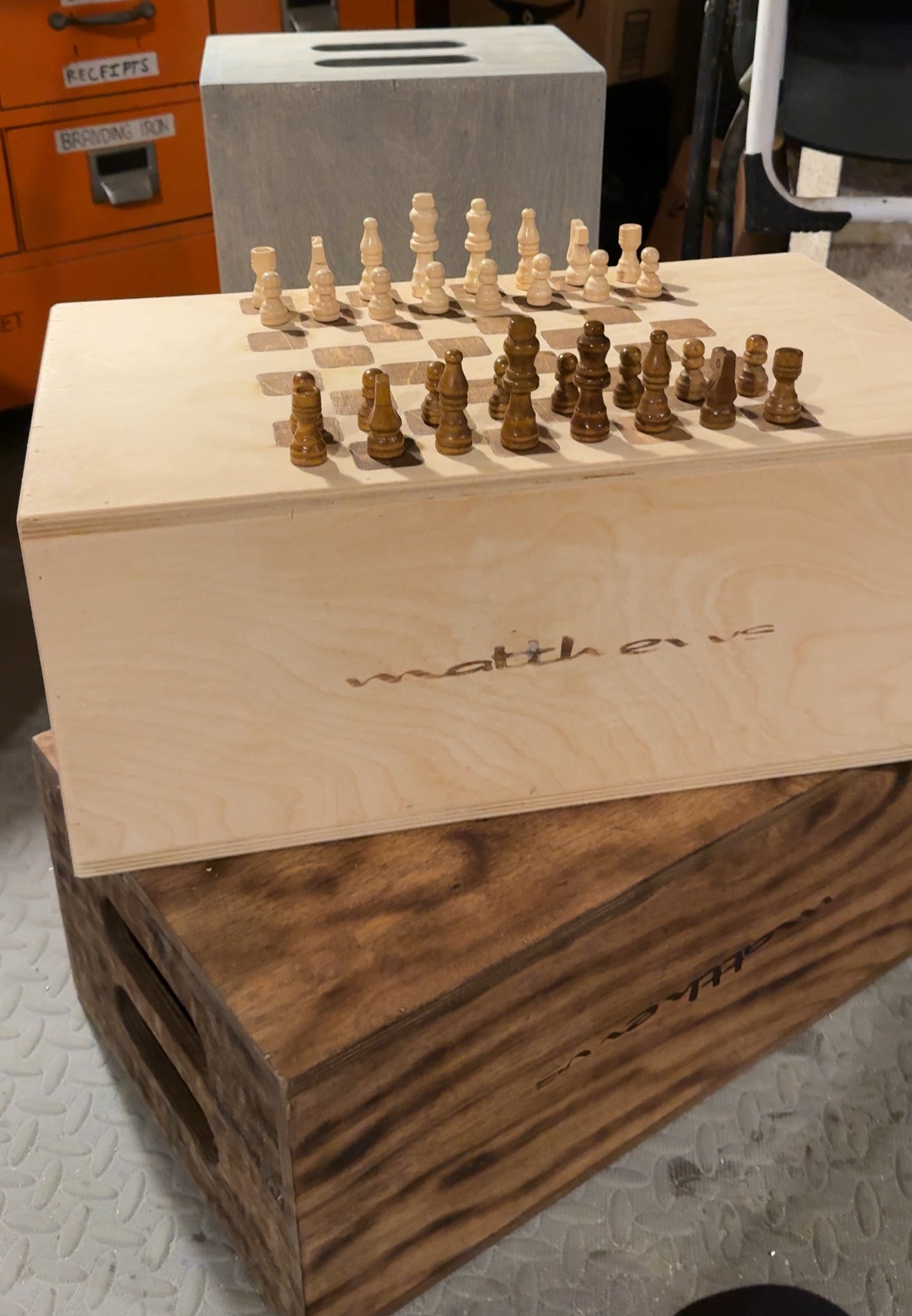 Chess Board Apple Box