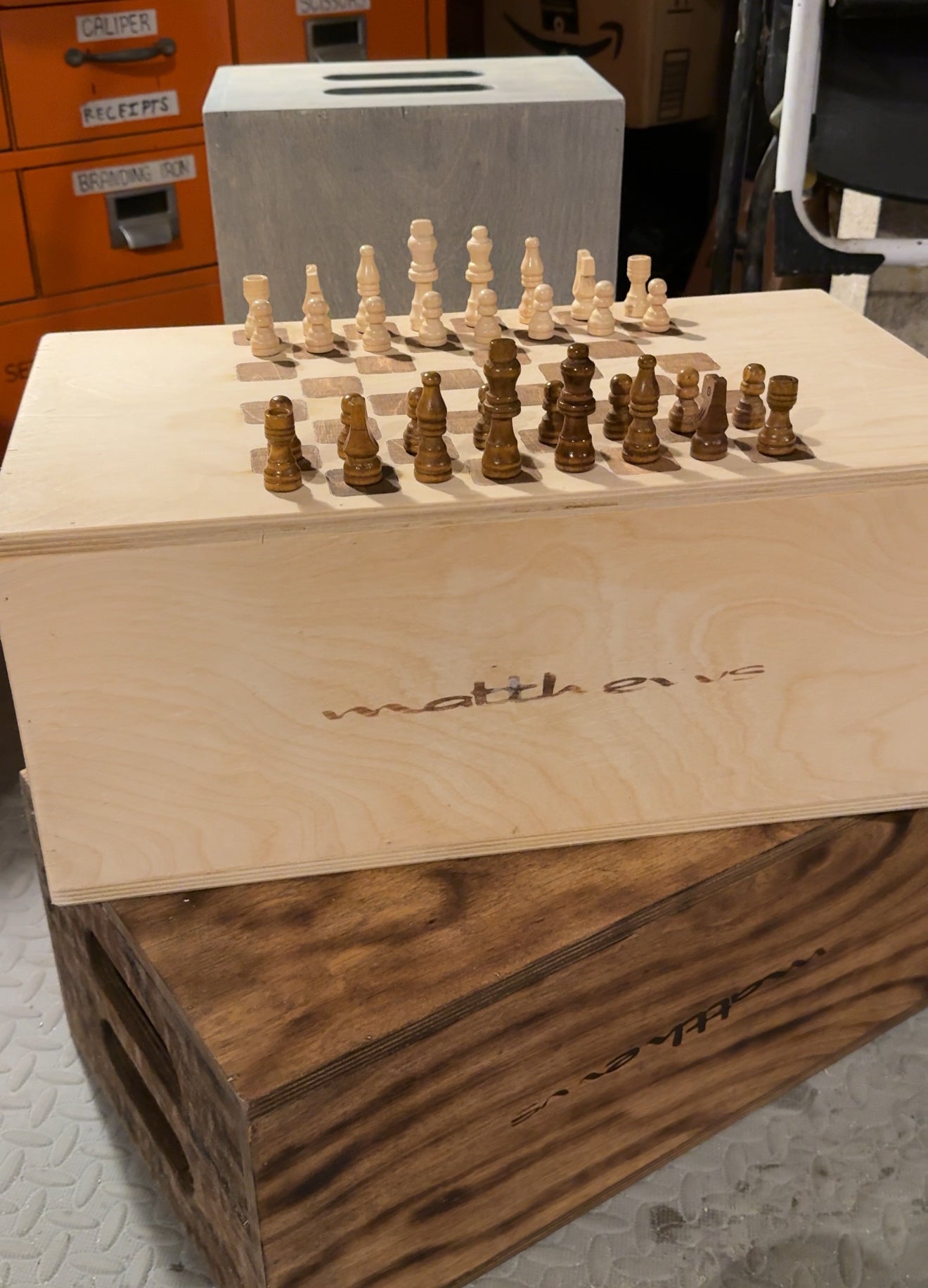 Chess Board Apple Box