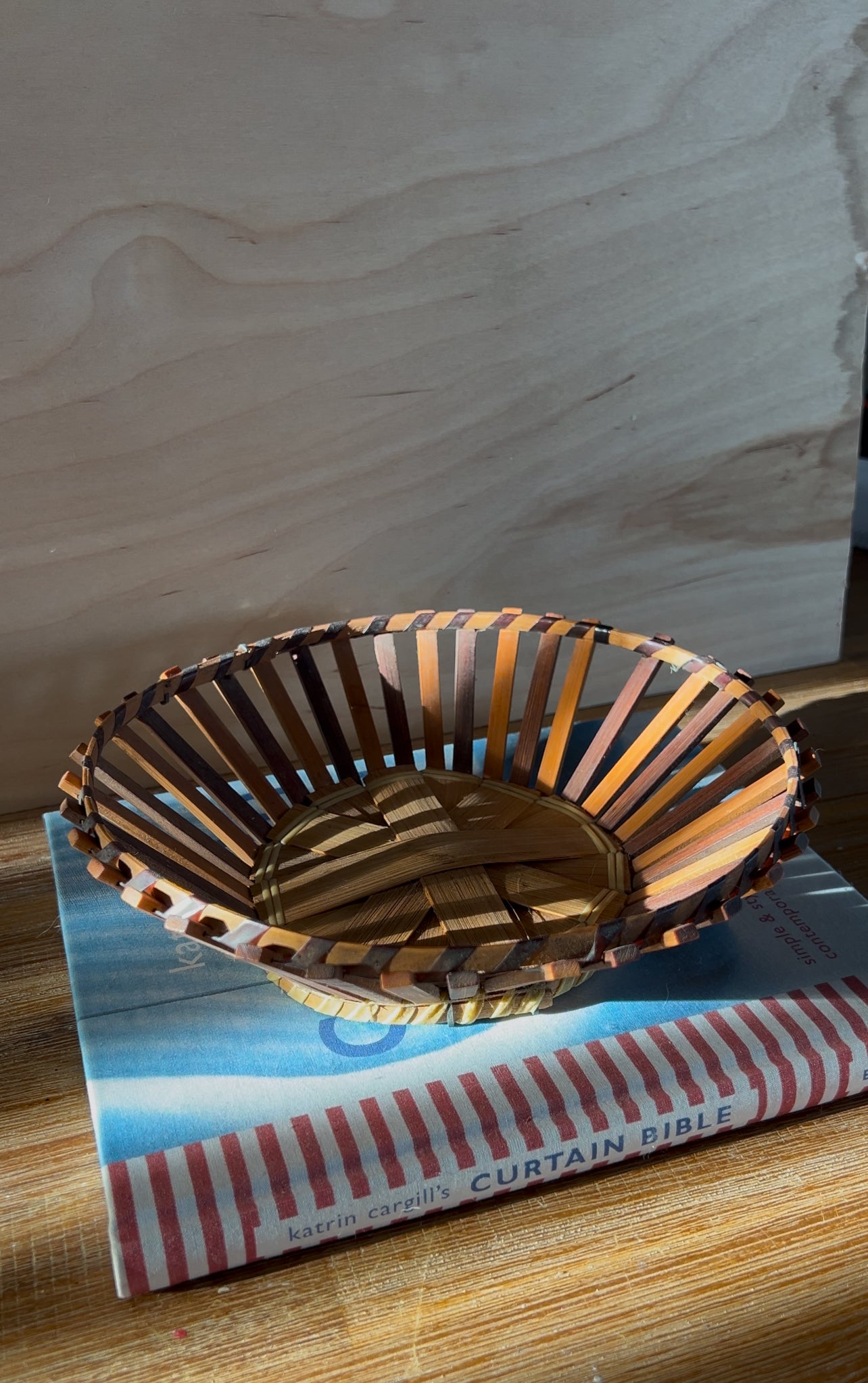Wood Slat Basket