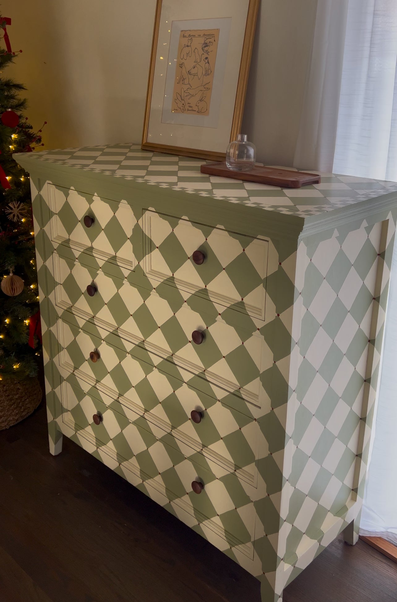 Green Cream Diamond Tallboy