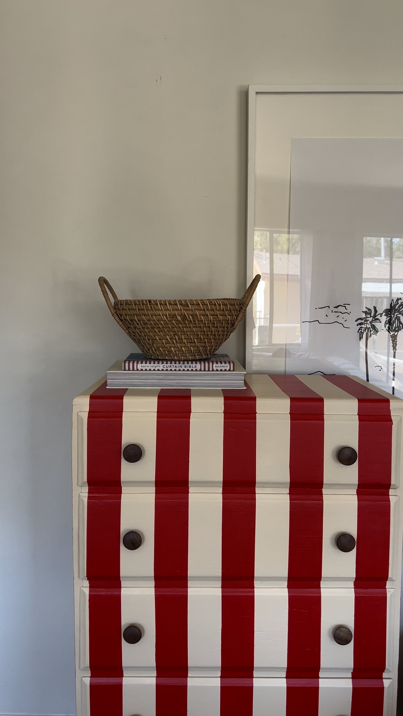 Red and White Striped Tallboy