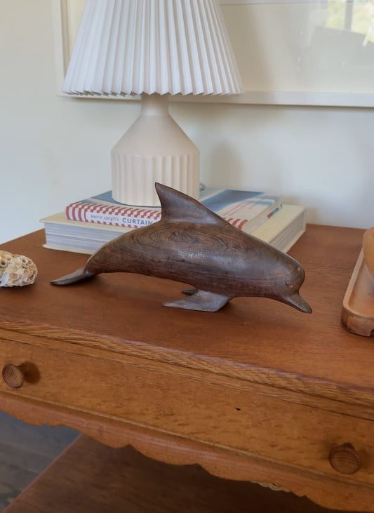 Vintage Wooden Carved Dolphin