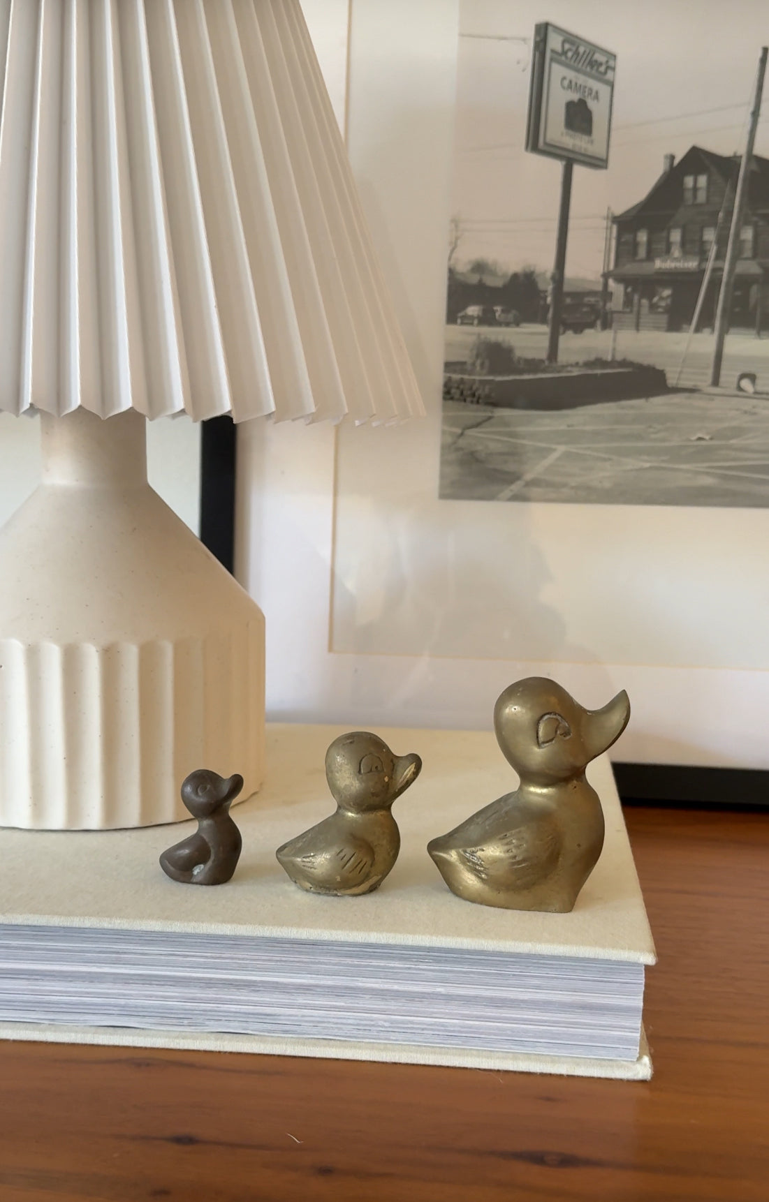 Vintage Solid Brass Duck Set